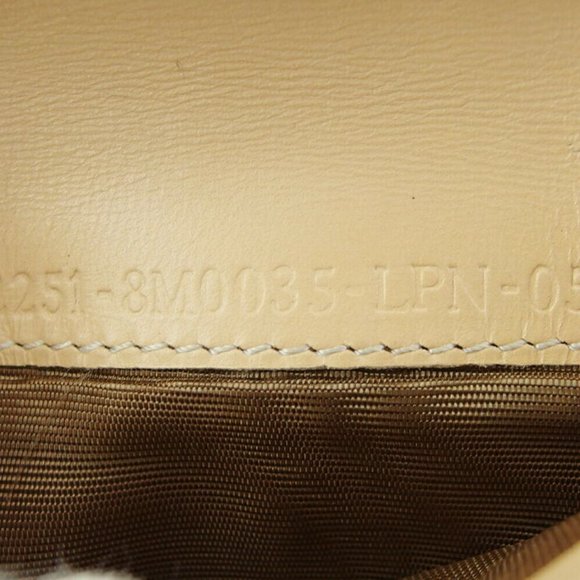 Authentic FENDI W Hook Wallet Zucchino Beige Pink Canvas ~ Leather Auth USED - Picture 10 of 10